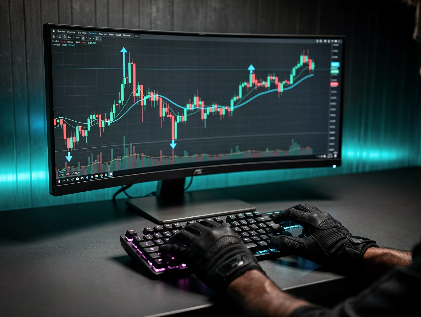 Professional trading terminal showing market data